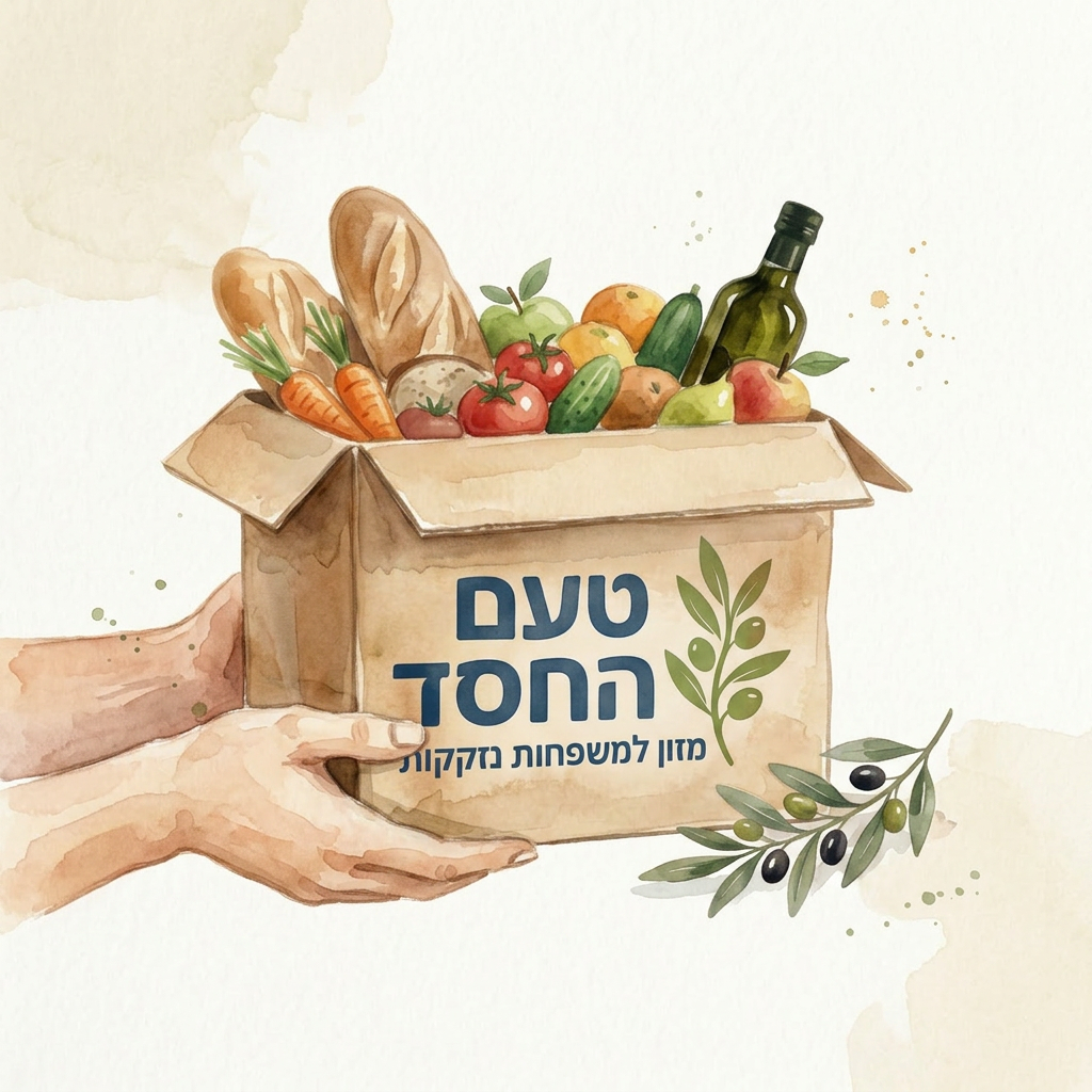 ידיים אוחזות בקערת מרק חמה - הלוגו של טעם החסד
